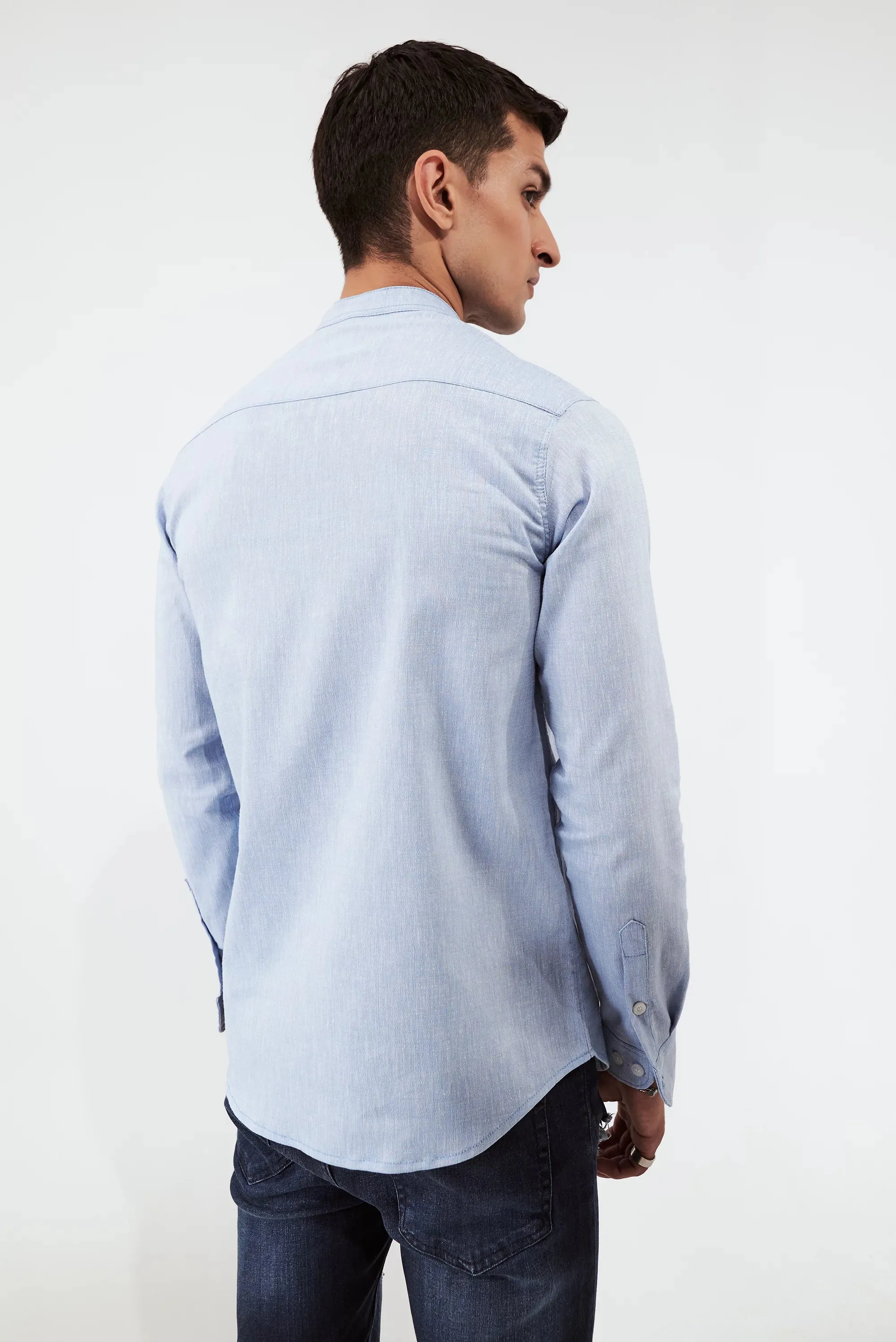 Men's Button-Up Shirt Sky Blue