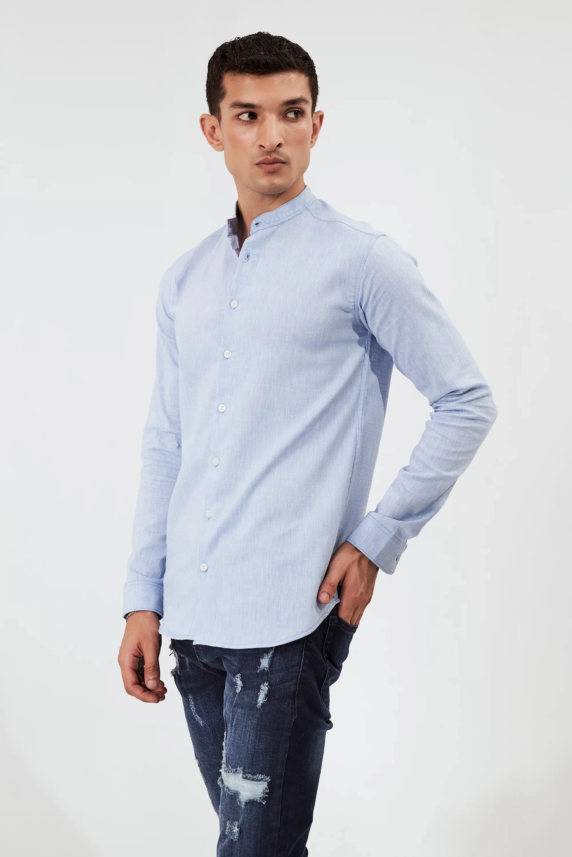 Men's Button-Up Shirt Sky Blue