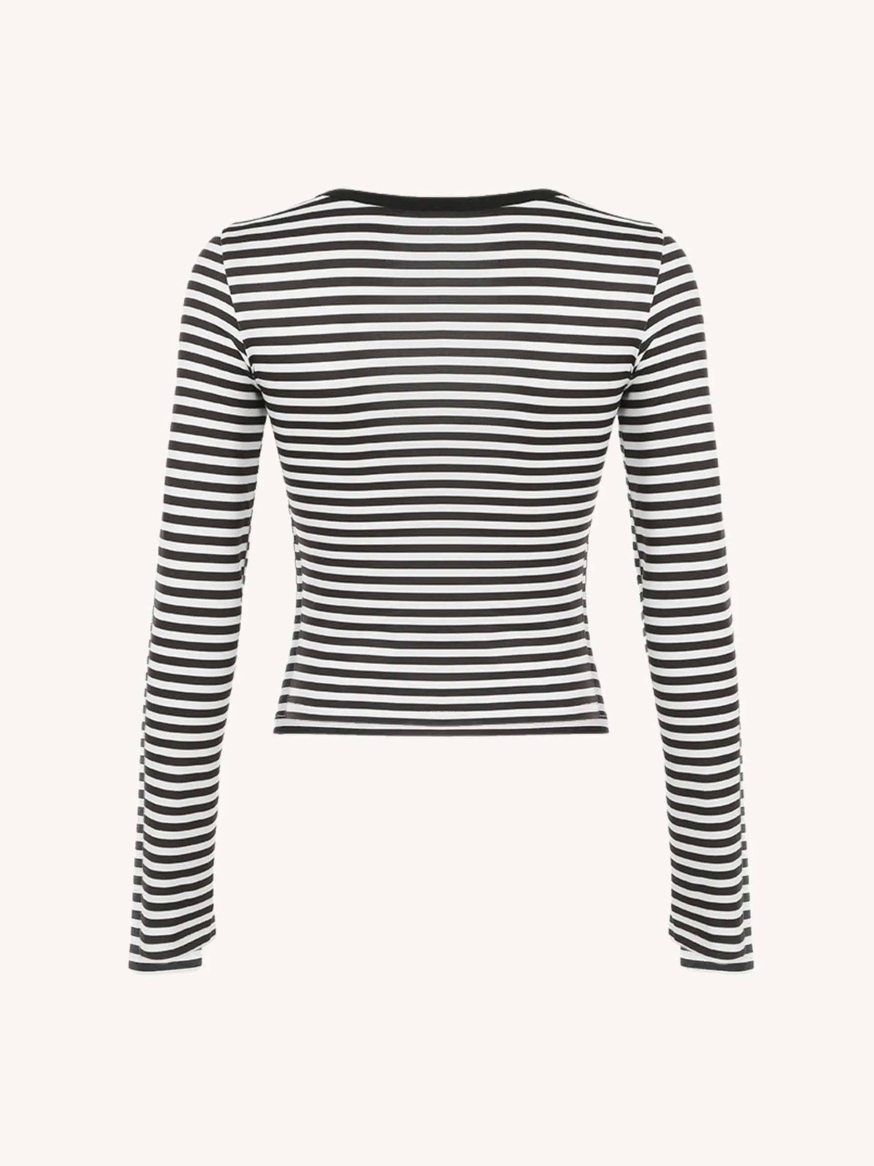 Mia Striped Long Sleeve Crop Top