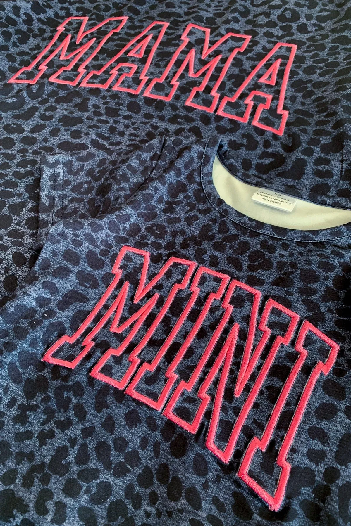 Mom & Me - "Mama & Mini" Navy Leopard Top