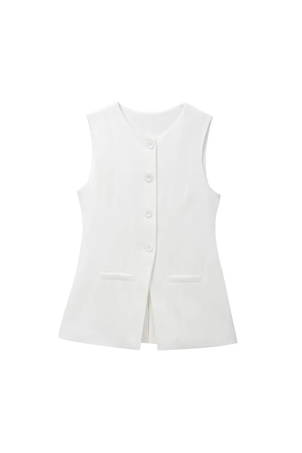 'Natalia' Versatile Sleeveless Round-Neck Vest