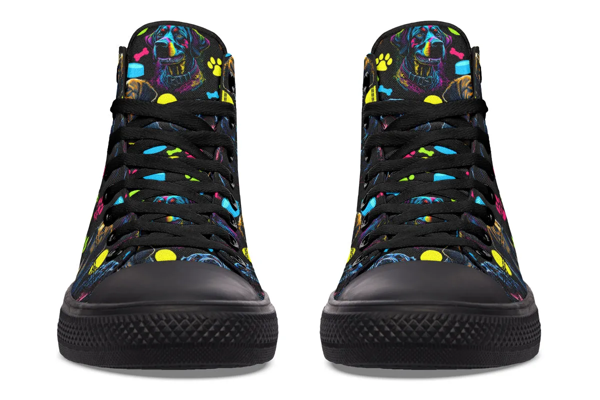 Neon Dogs High Tops