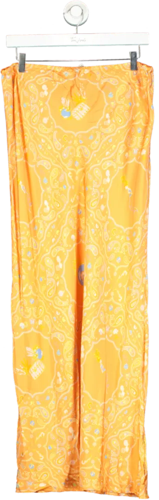 Never Fully Dressed Orange Paisley Skirt UK 14