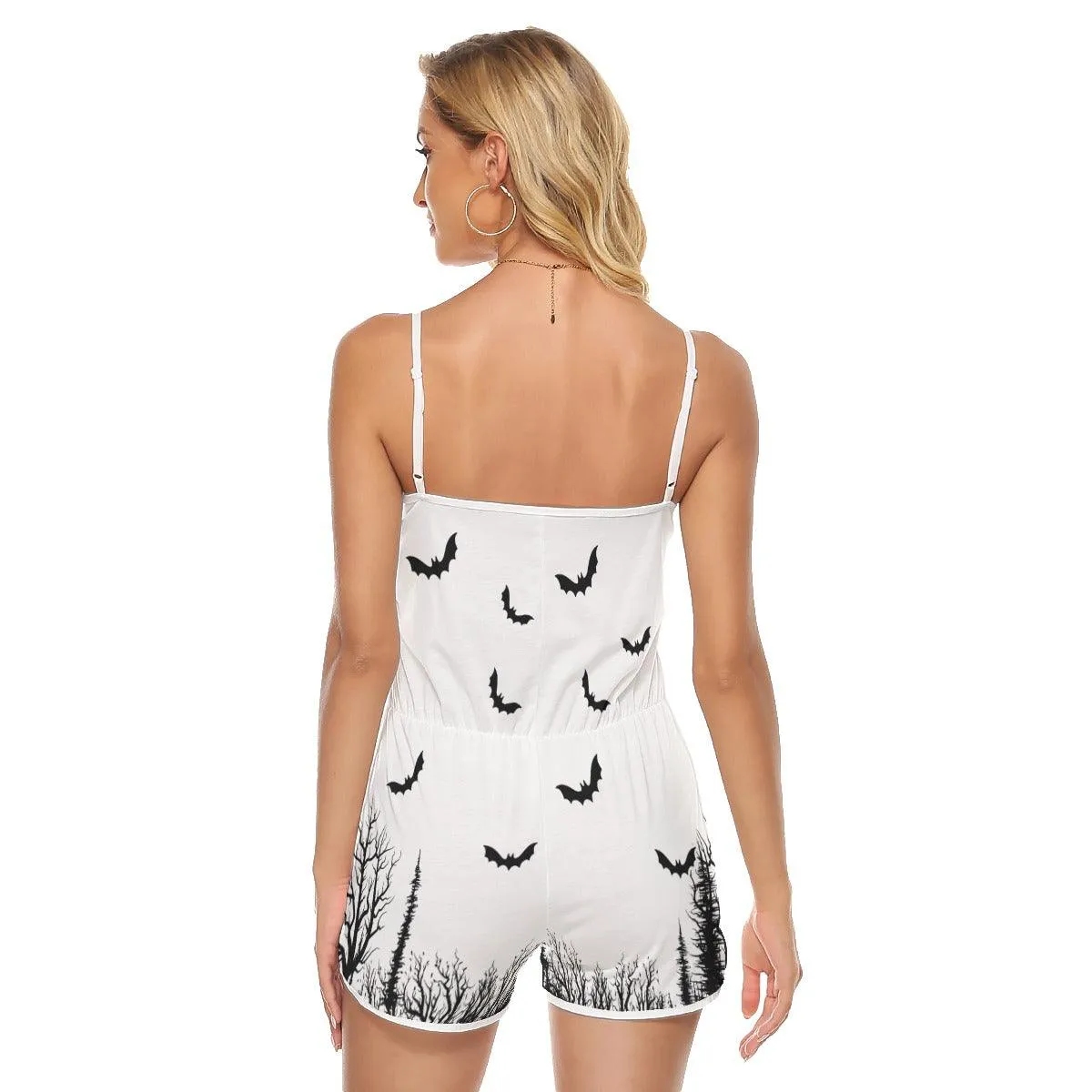 Nightmare Bat V-neck Cami Romper