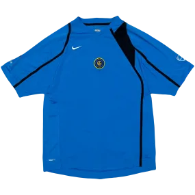 Nike 2006/07 Inter Milan Total 90 Training Shirt In Blue & Black ( L )