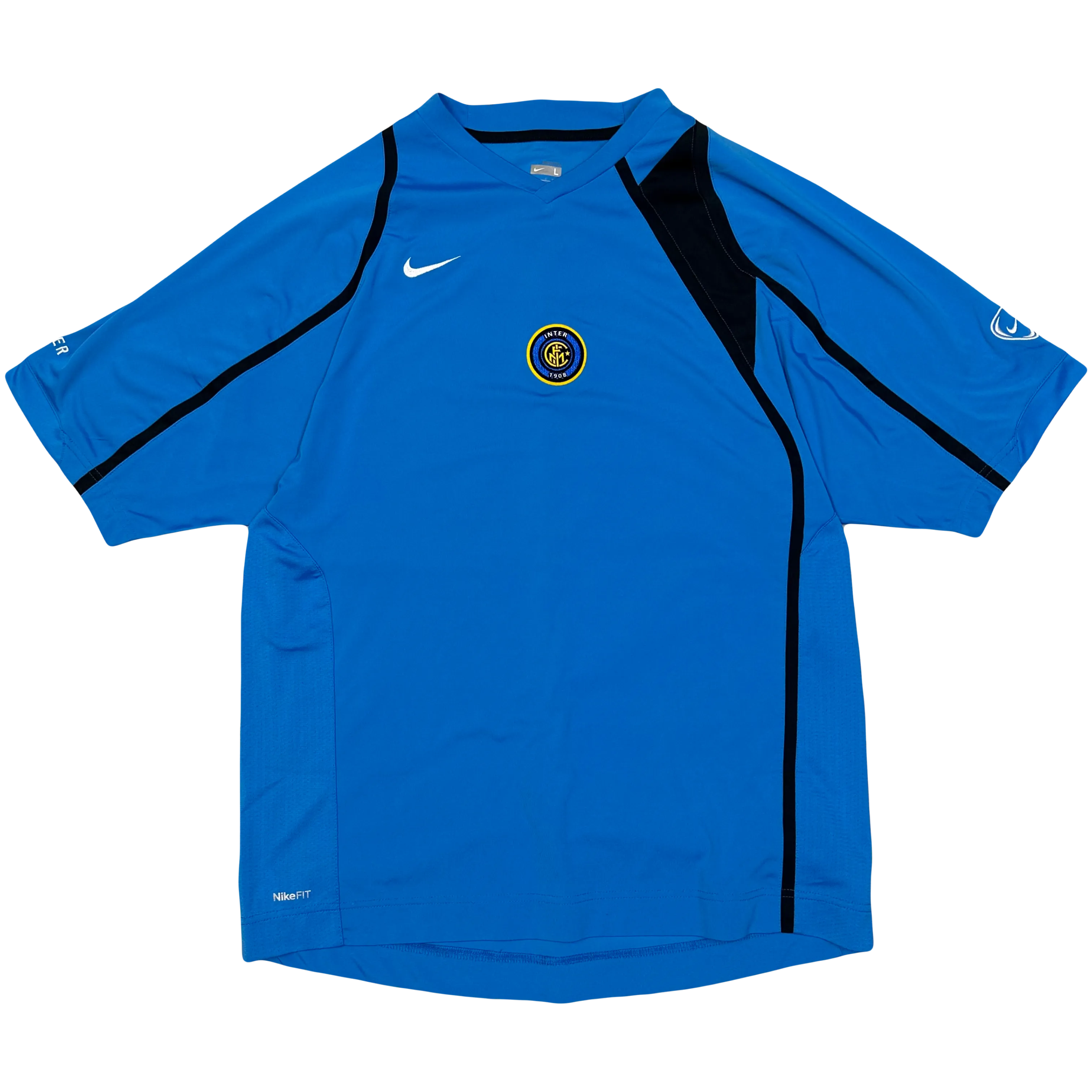 Nike 2006/07 Inter Milan Total 90 Training Shirt In Blue & Black ( L )