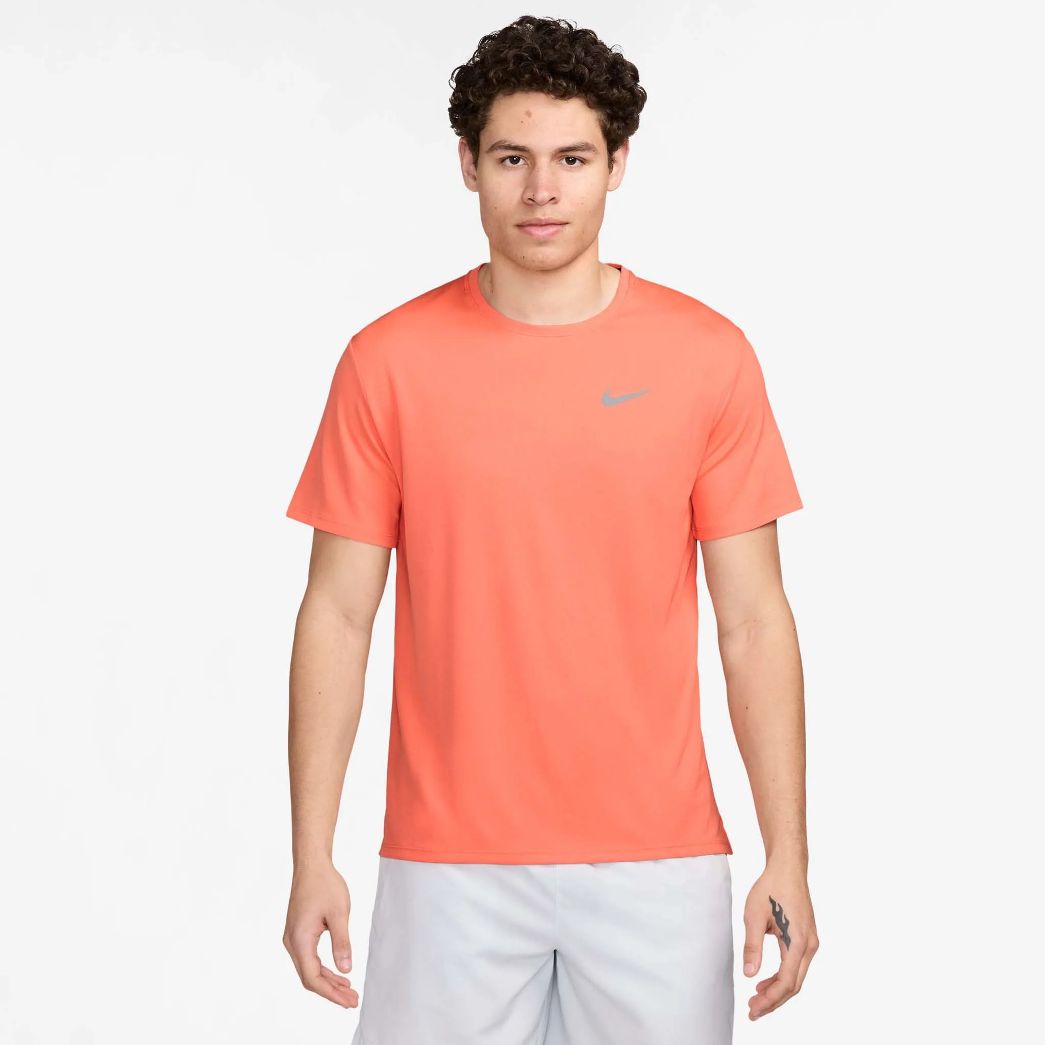 Nike | Men's Miler Dri-FIT UV Short-Sleeve Running Top - Wild Mango