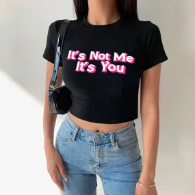 Not Me Not You Y2k Crop Top Fairy Grunge Crop Top