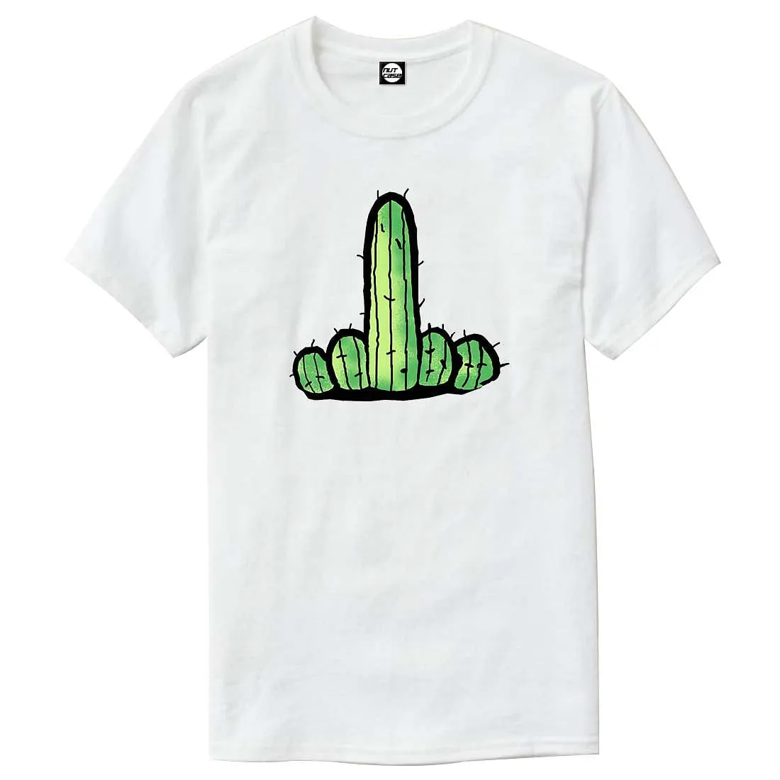 Nutcase Designer Round Neck Men's T-Shirt Wrinkle-Free Poly Cotton Tees - Cactus Plant