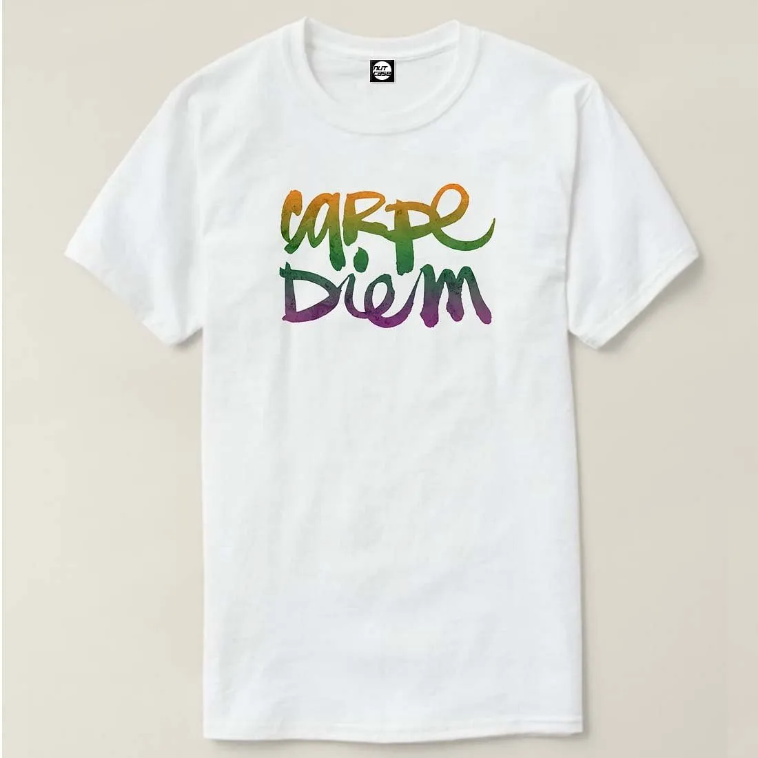 Nutcase Designer Round Neck Men's T-Shirt Wrinkle-Free Poly Cotton Tees - Carpe Diem