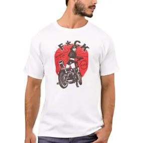 Nutcase Designer Round Neck Men's T-Shirt Wrinkle-Free Poly Cotton Tees - Motorcycle