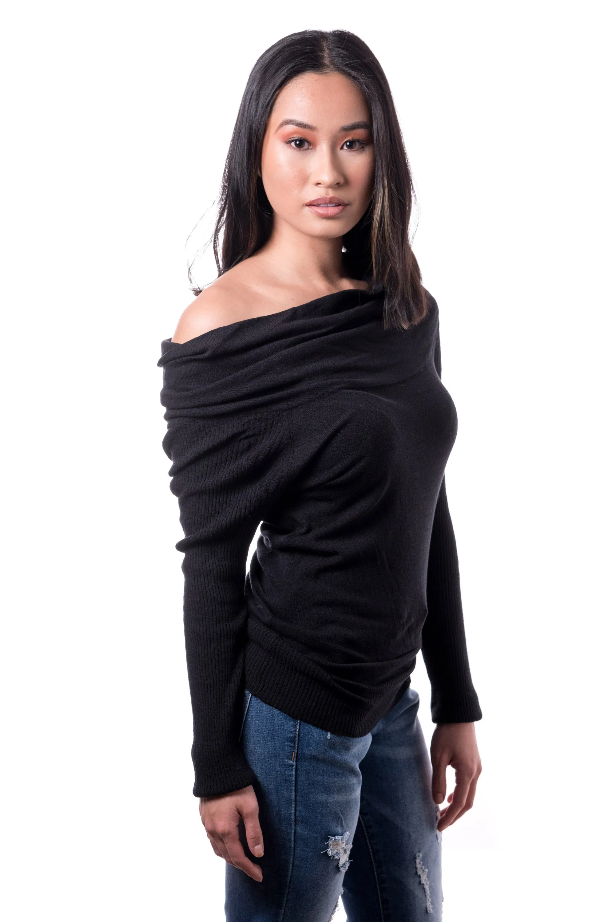 Off Shoulder Versatile Sweater