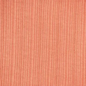 Orange Rayon-Poly Spandex Stretch Multi Rib Knit Fabric