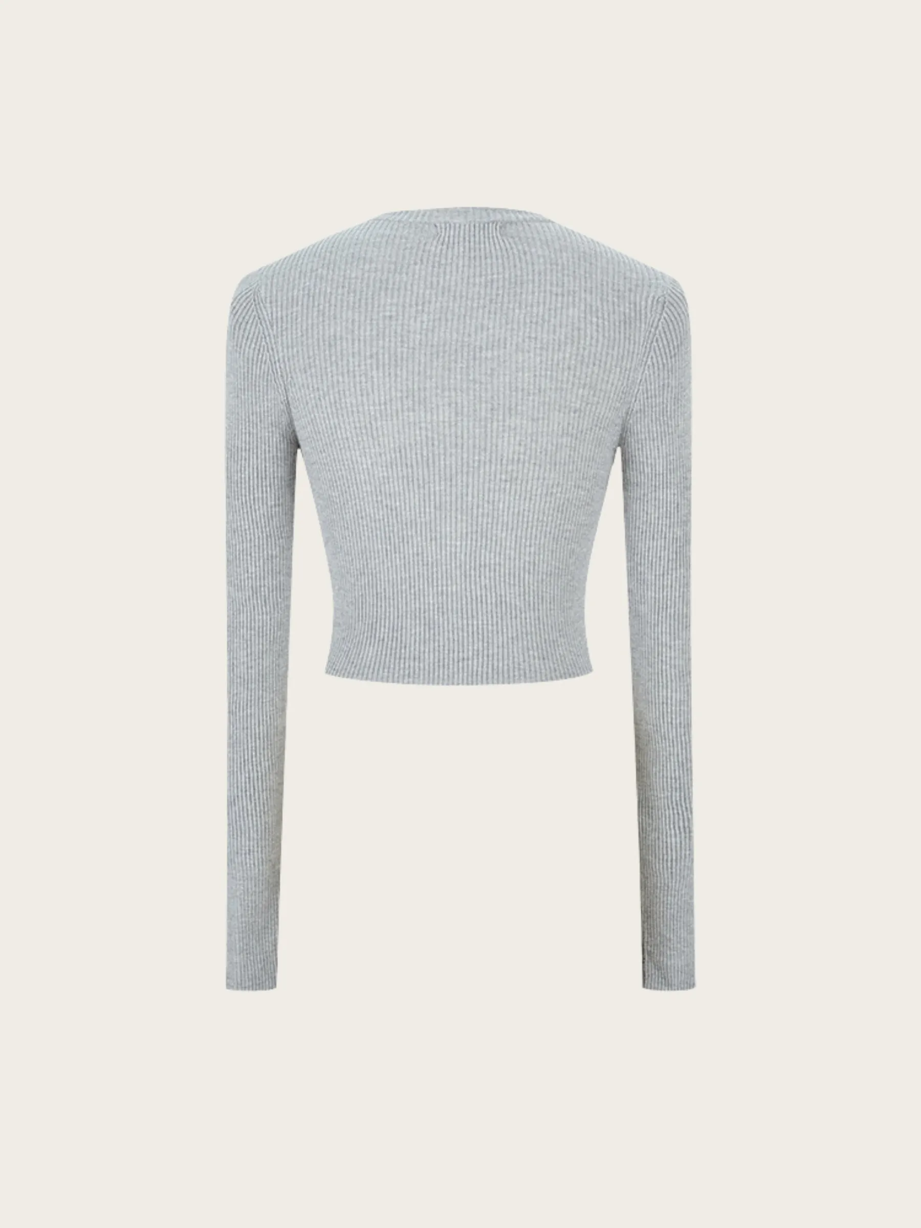 Perry Ribbed Long Sleeve Crop Top