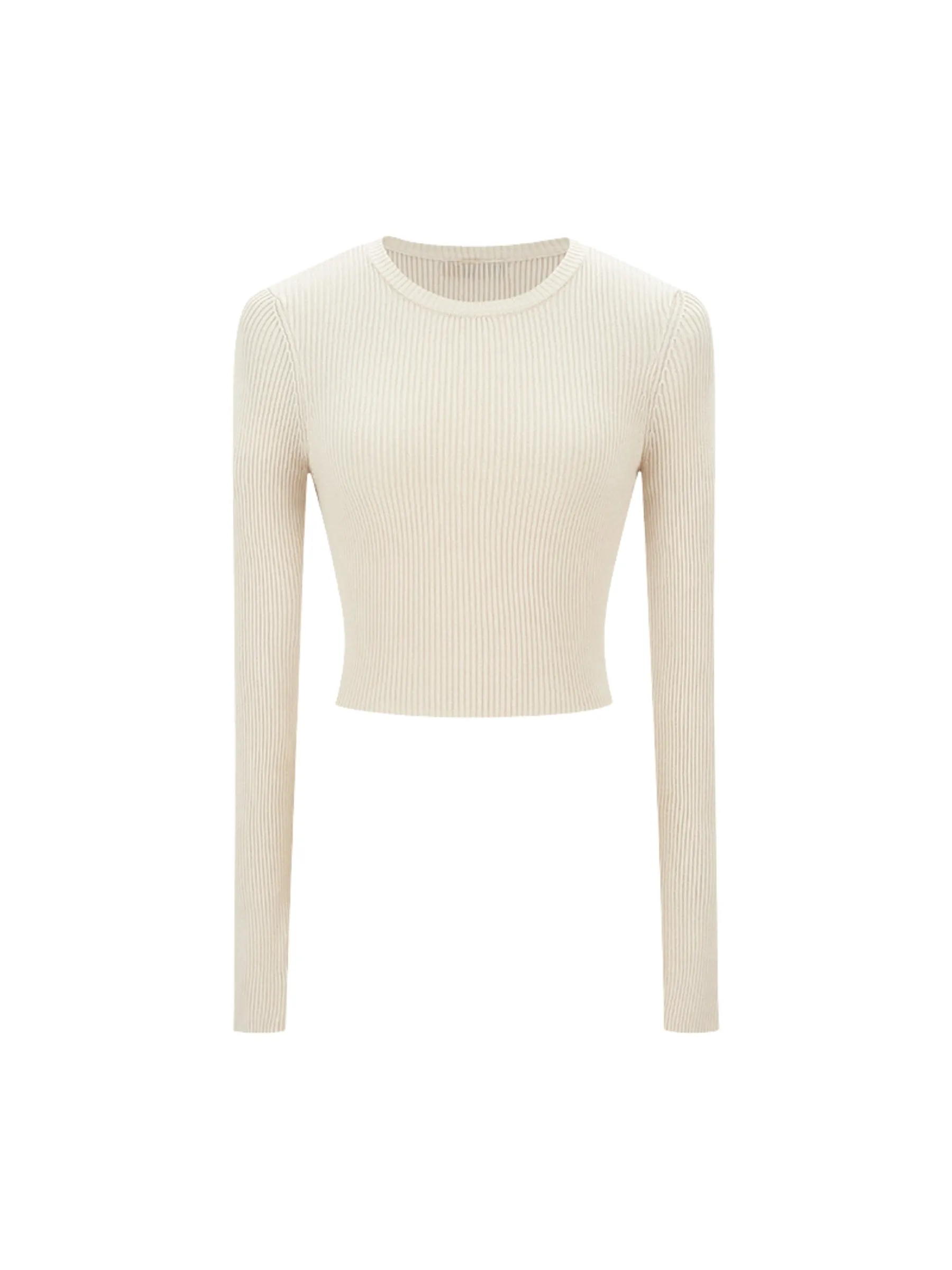 Perry Ribbed Long Sleeve Crop Top