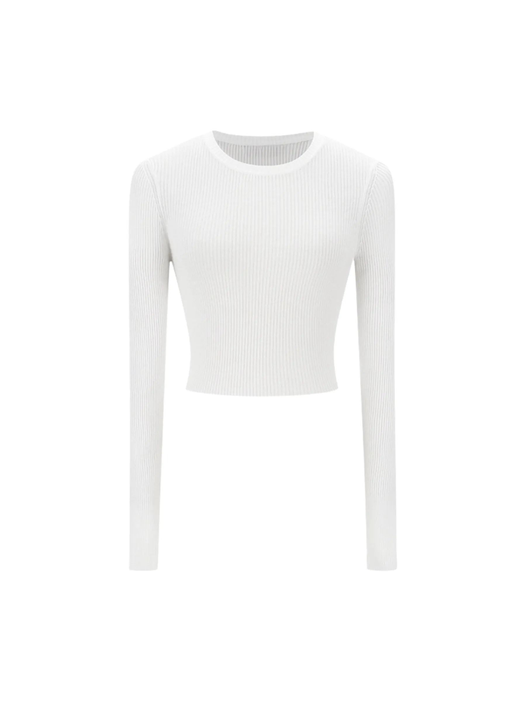 Perry Ribbed Long Sleeve Crop Top