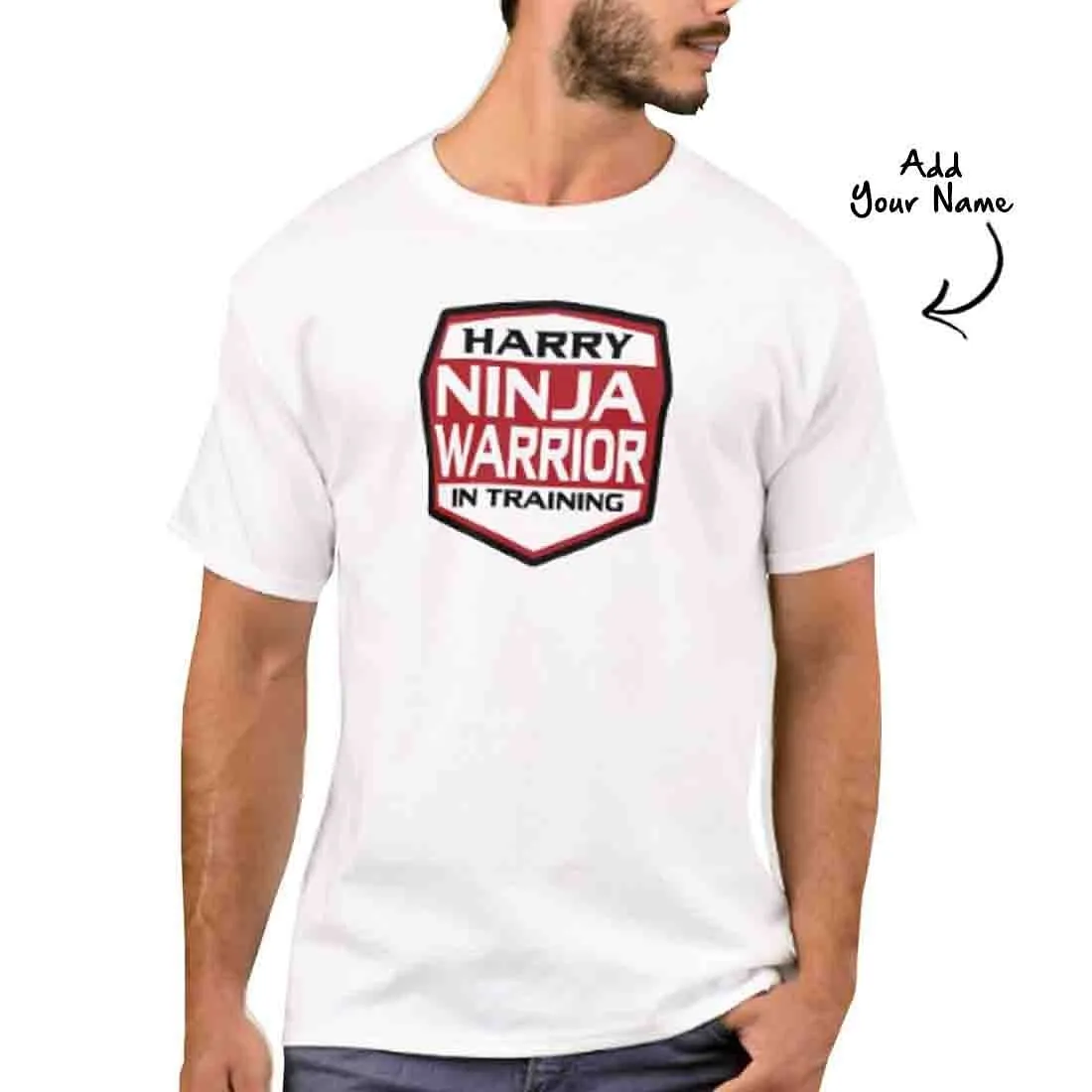 Personalized   Men's T-Shirt Poly Cotton Tees  - Ninja Warrior