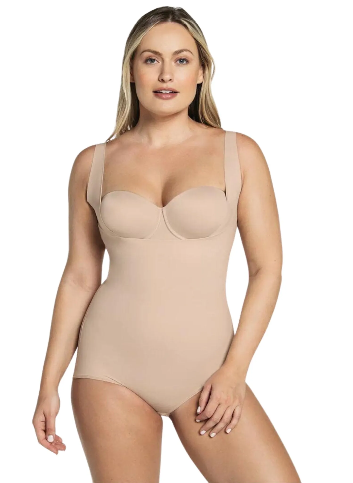 Plunge Back Classic Sculpting Body Shaper - Nude