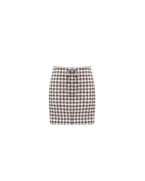 PRISM MINI SKIRT BROWN GINGHAM