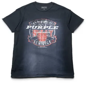 Purple Brand Textured Inside Out Tee - Black