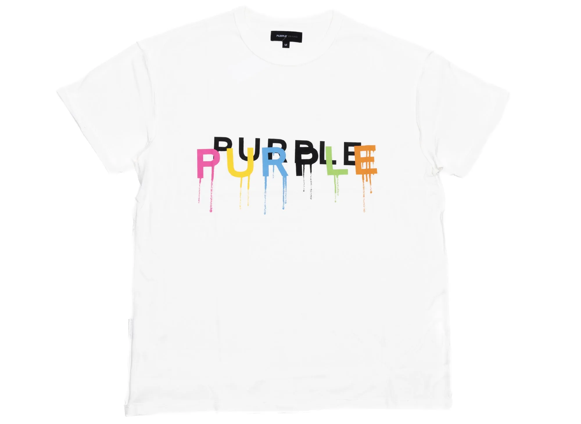 Purple Brand Textured Inside Out Tee in Off White