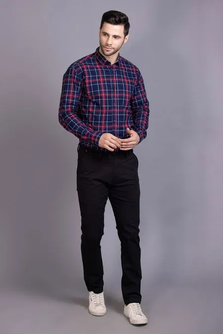 Red and Blue Cotton Check shirts