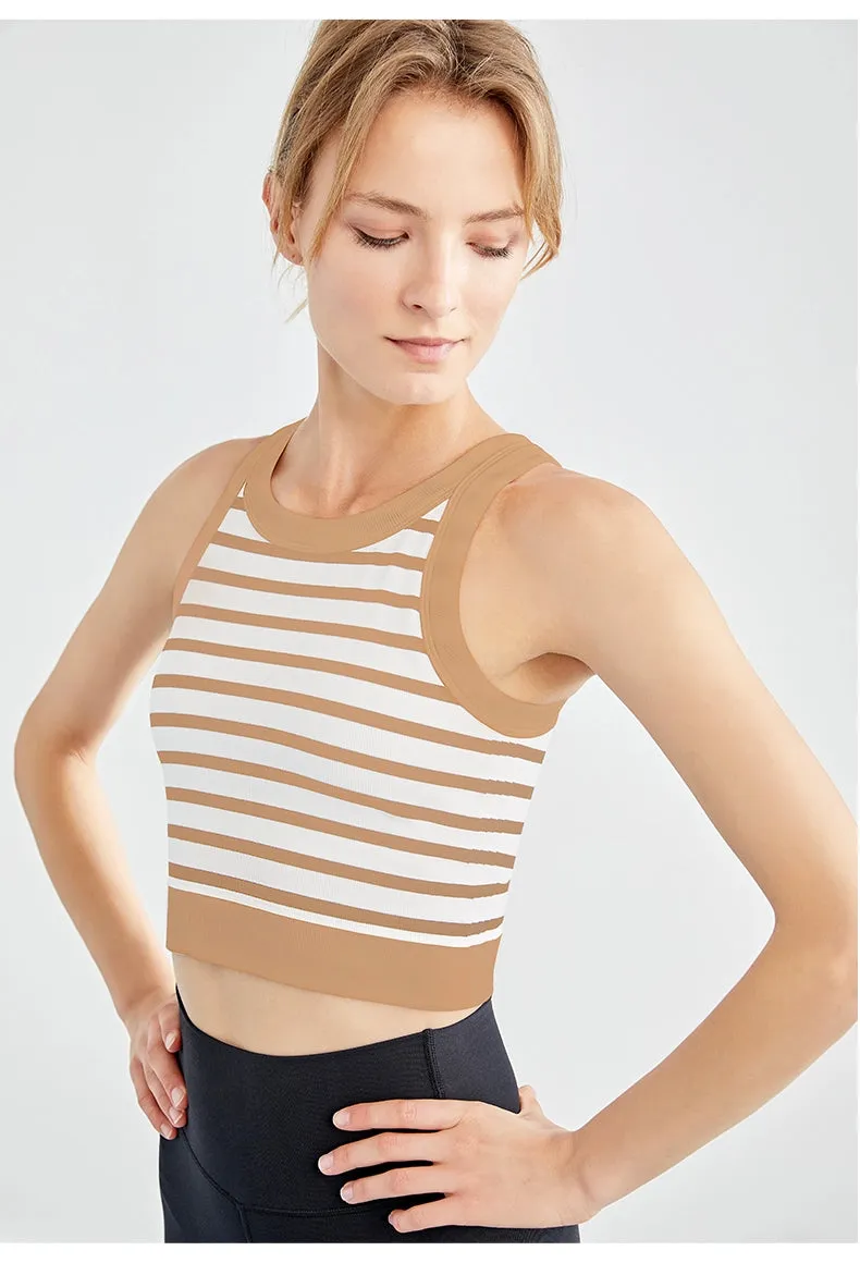 Rib Classic Fixed Cup I-Shaped Vest Tops