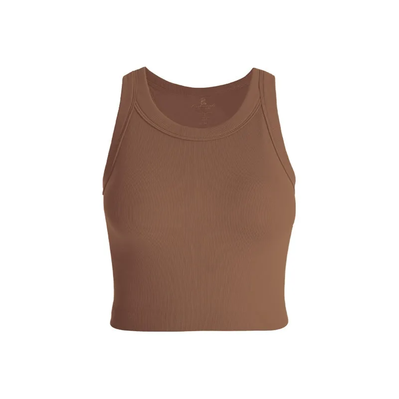 Rib Classic Fixed Cup I-Shaped Vest Tops