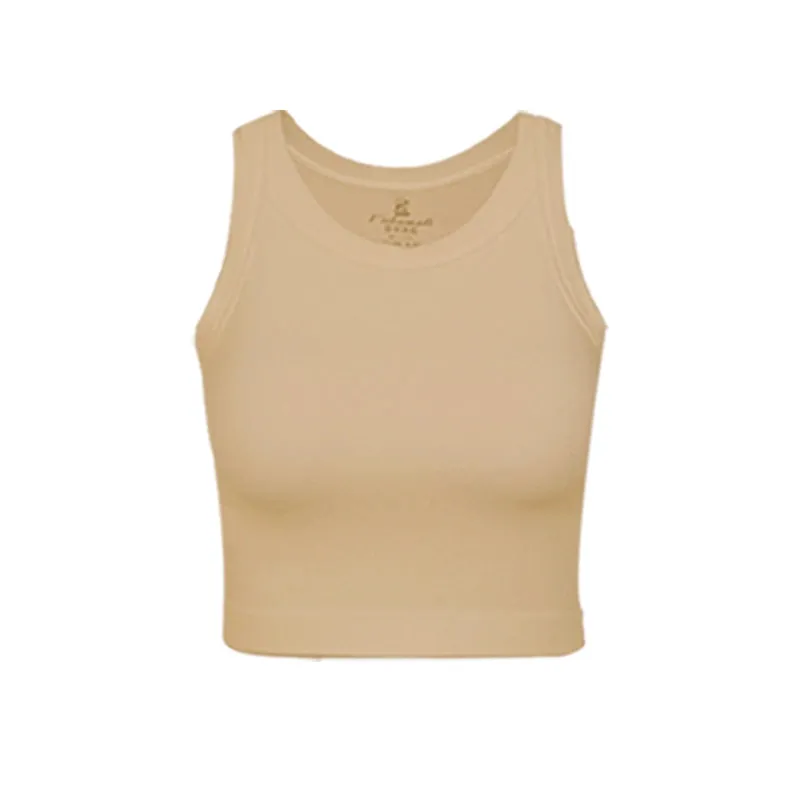 Rib Classic Fixed Cup I-Shaped Vest Tops