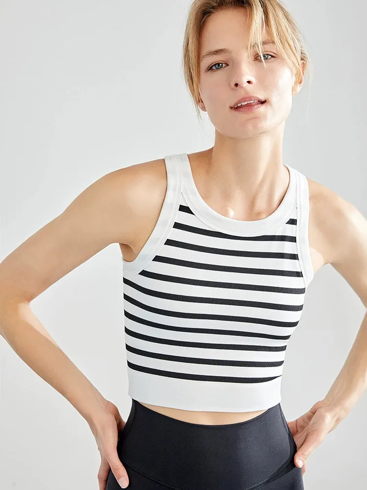 Rib Classic Fixed Cup I-Shaped Vest Tops