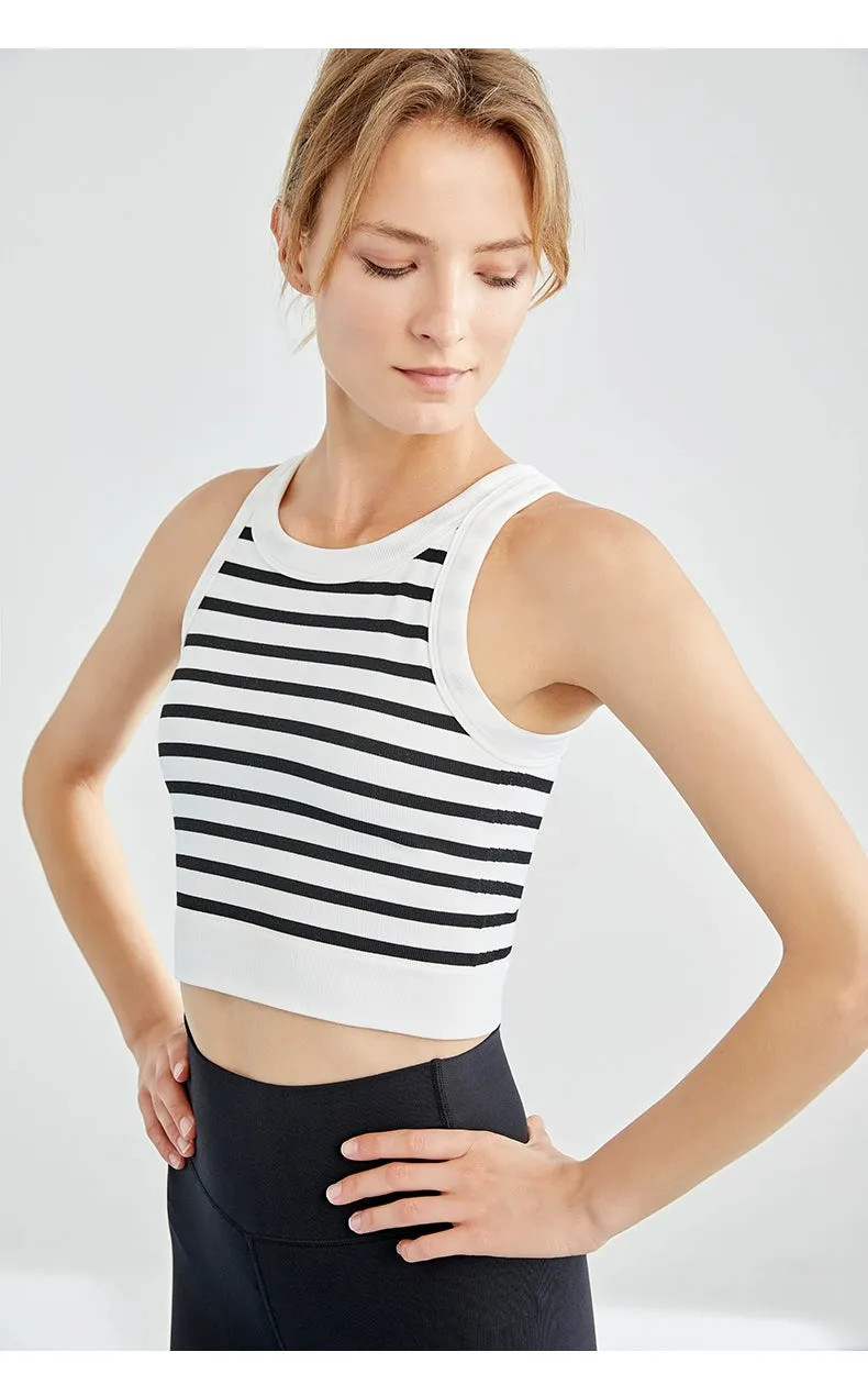 Rib Classic Fixed Cup I-Shaped Vest Tops