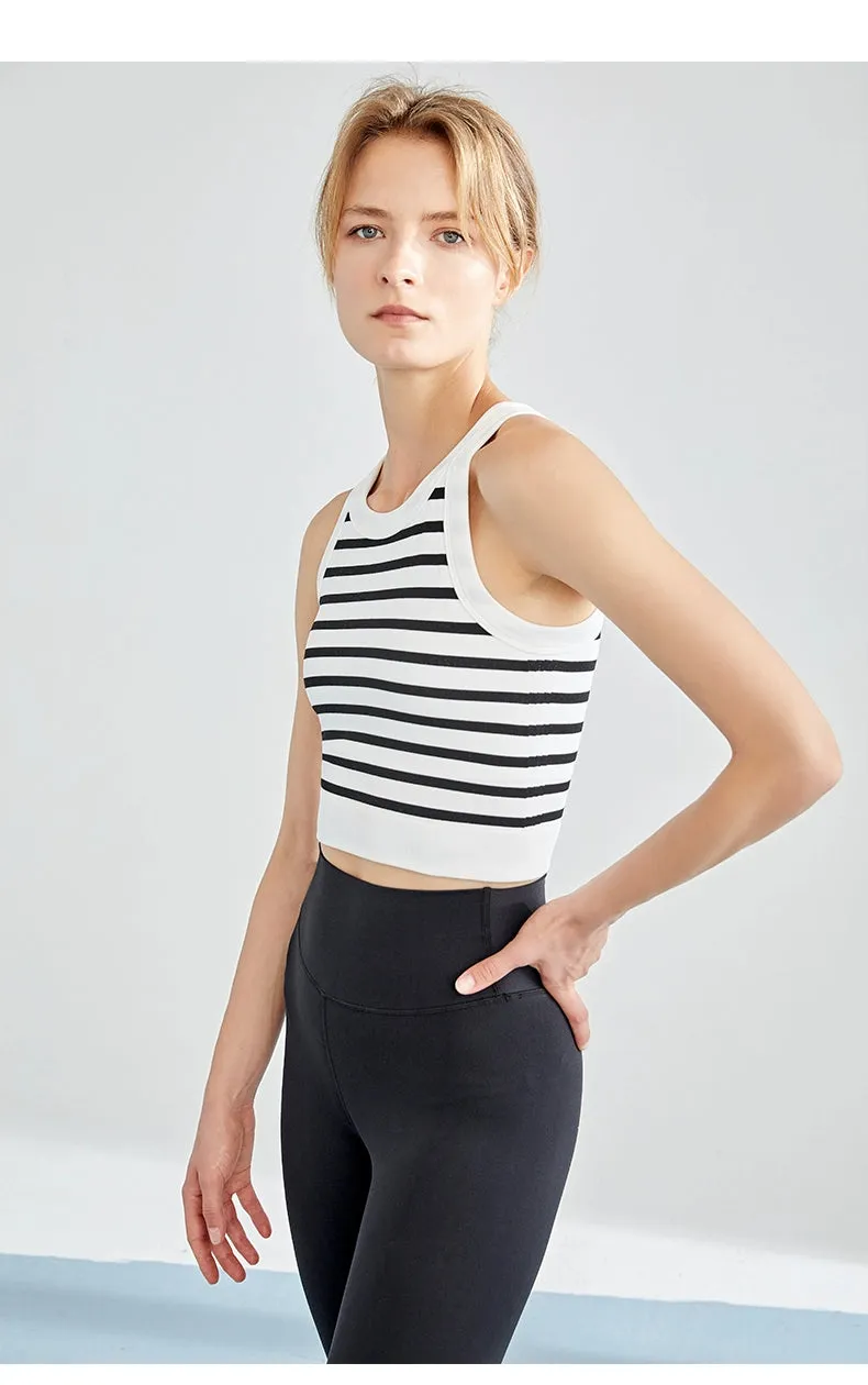 Rib Classic Fixed Cup I-Shaped Vest Tops