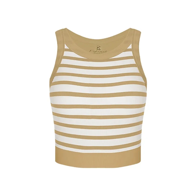 Rib Classic Fixed Cup I-Shaped Vest Tops