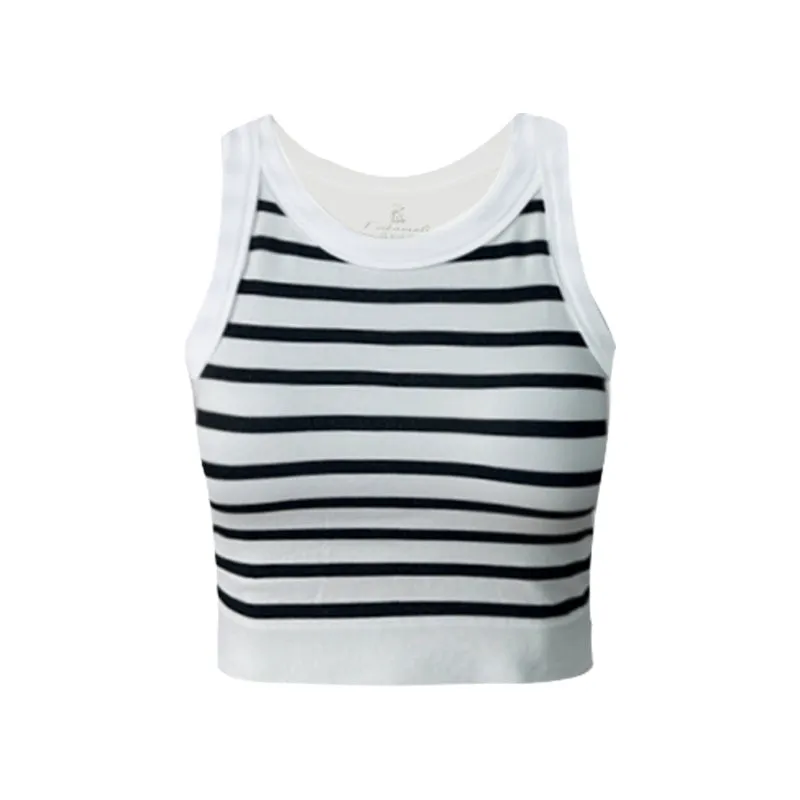 Rib Classic Fixed Cup I-Shaped Vest Tops