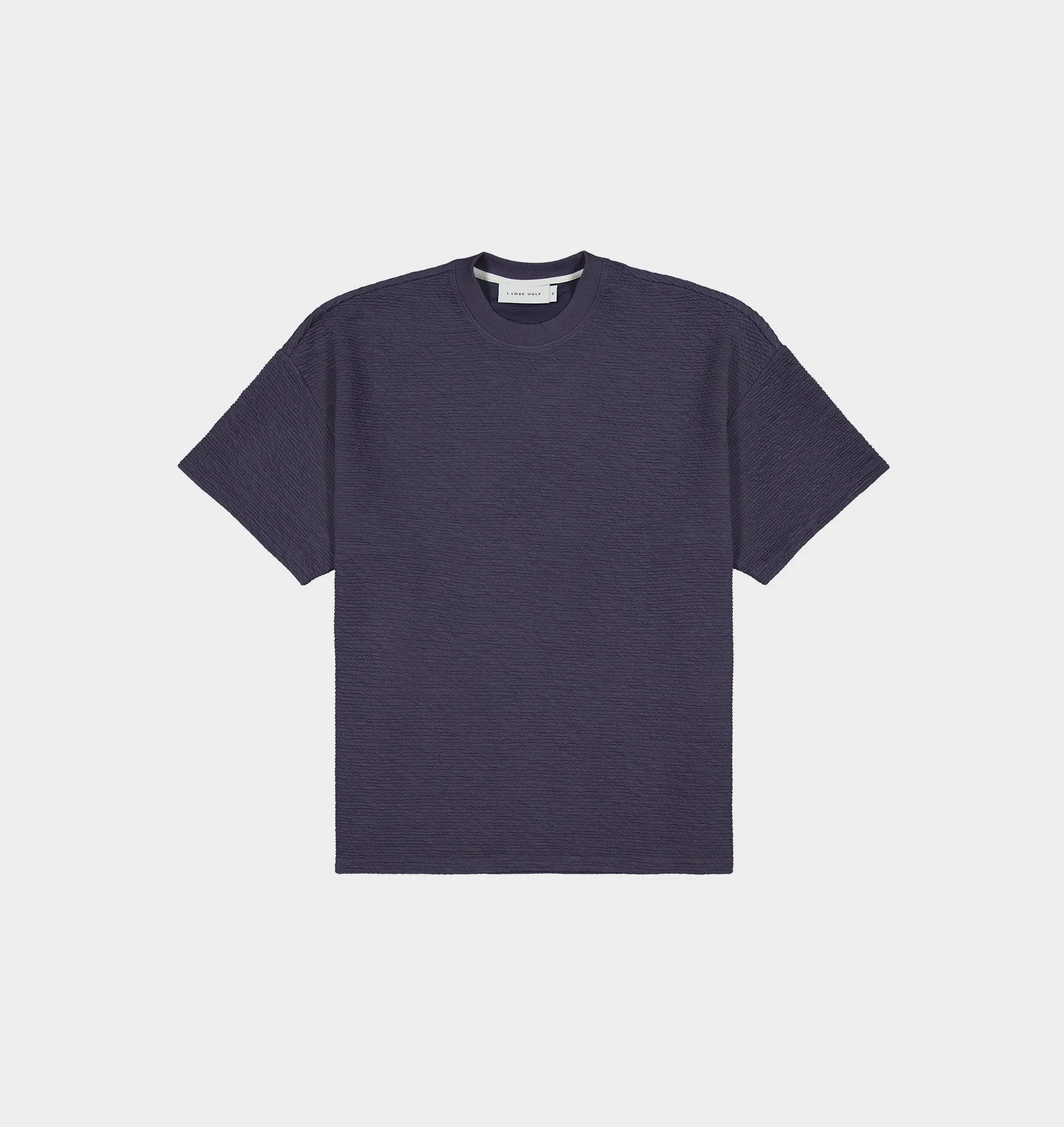 Ridged Box Tee - Slate Blue