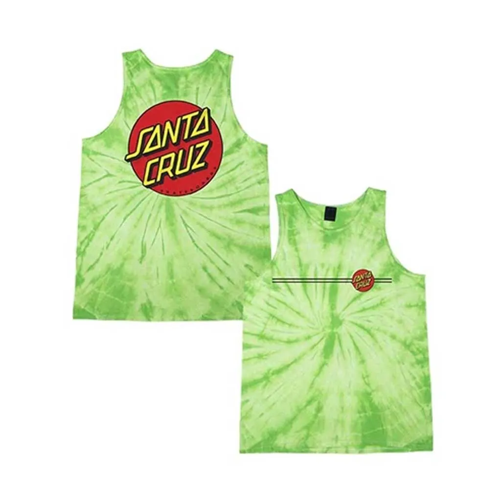 Santa Cruz Classic Dot Regular Tank - Spider Lime