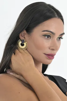 Serena Black Natural Stone Tango Earrings