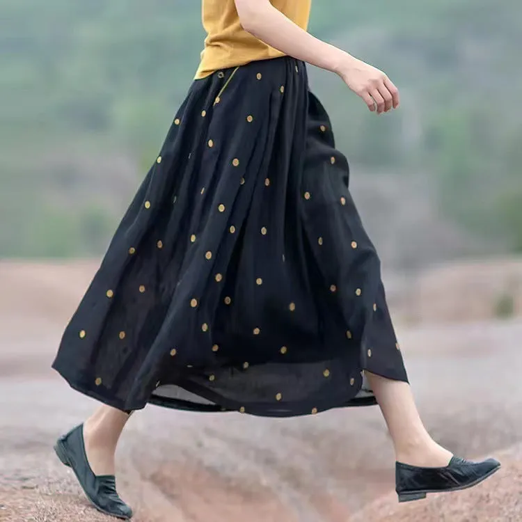 Skirt Women's Small Versatile Embroidery Polka Dot