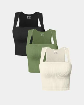 Sleeveless Square Neck tops