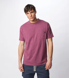 Slub Box Pocket Tee Acai - Sale