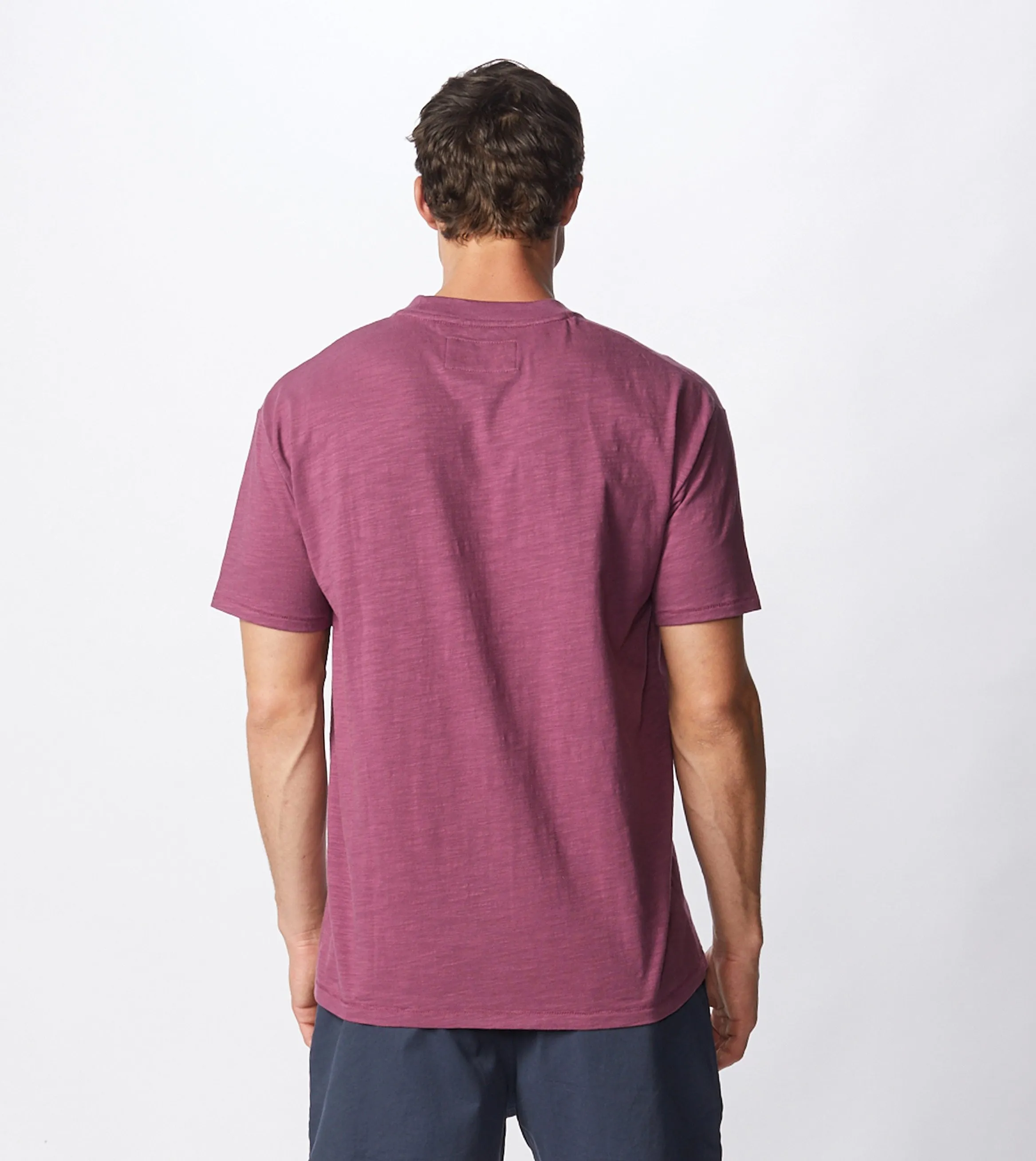 Slub Box Pocket Tee Acai - Sale