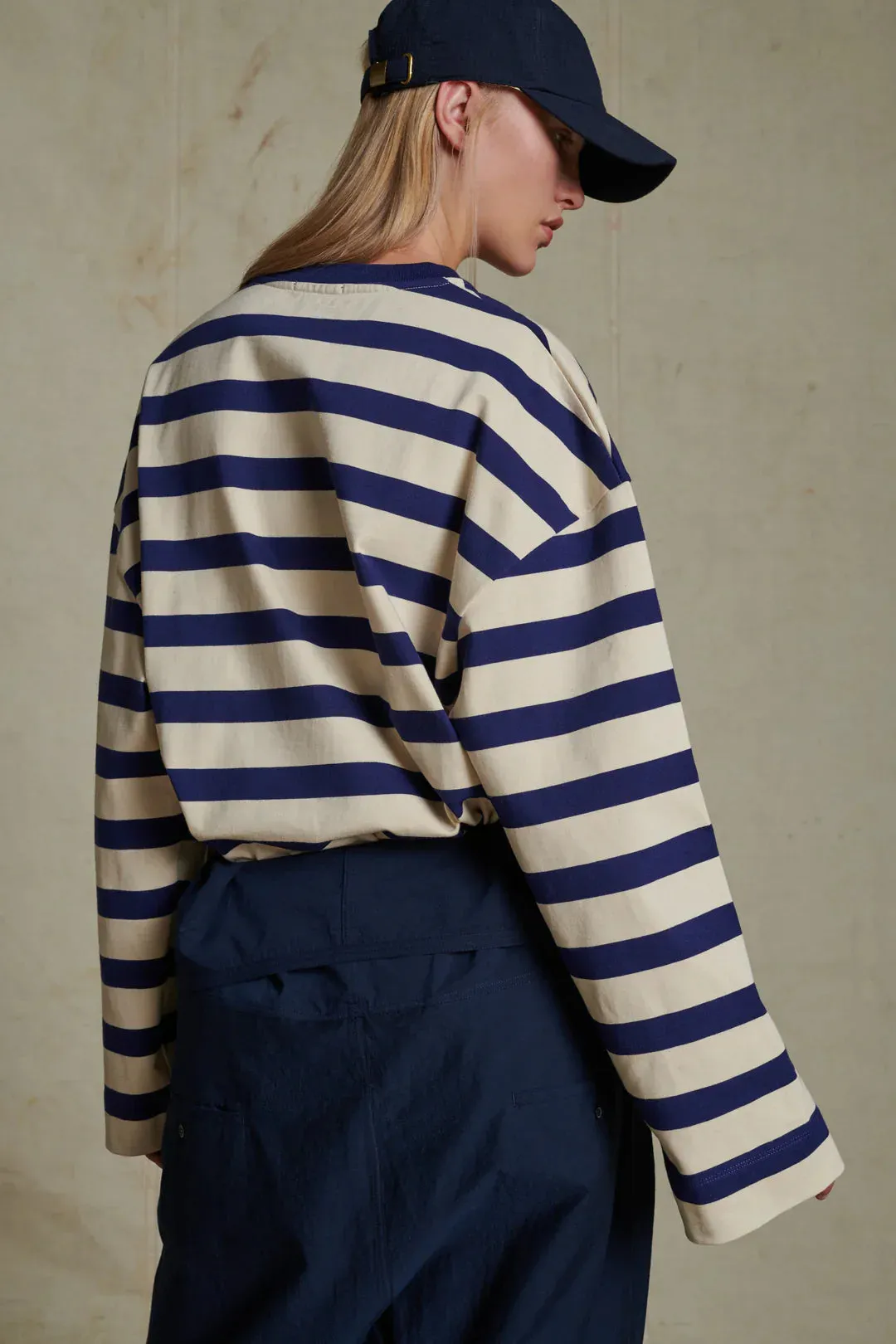 Soeur Archie T-Shirt Ecru/Marine Stripe