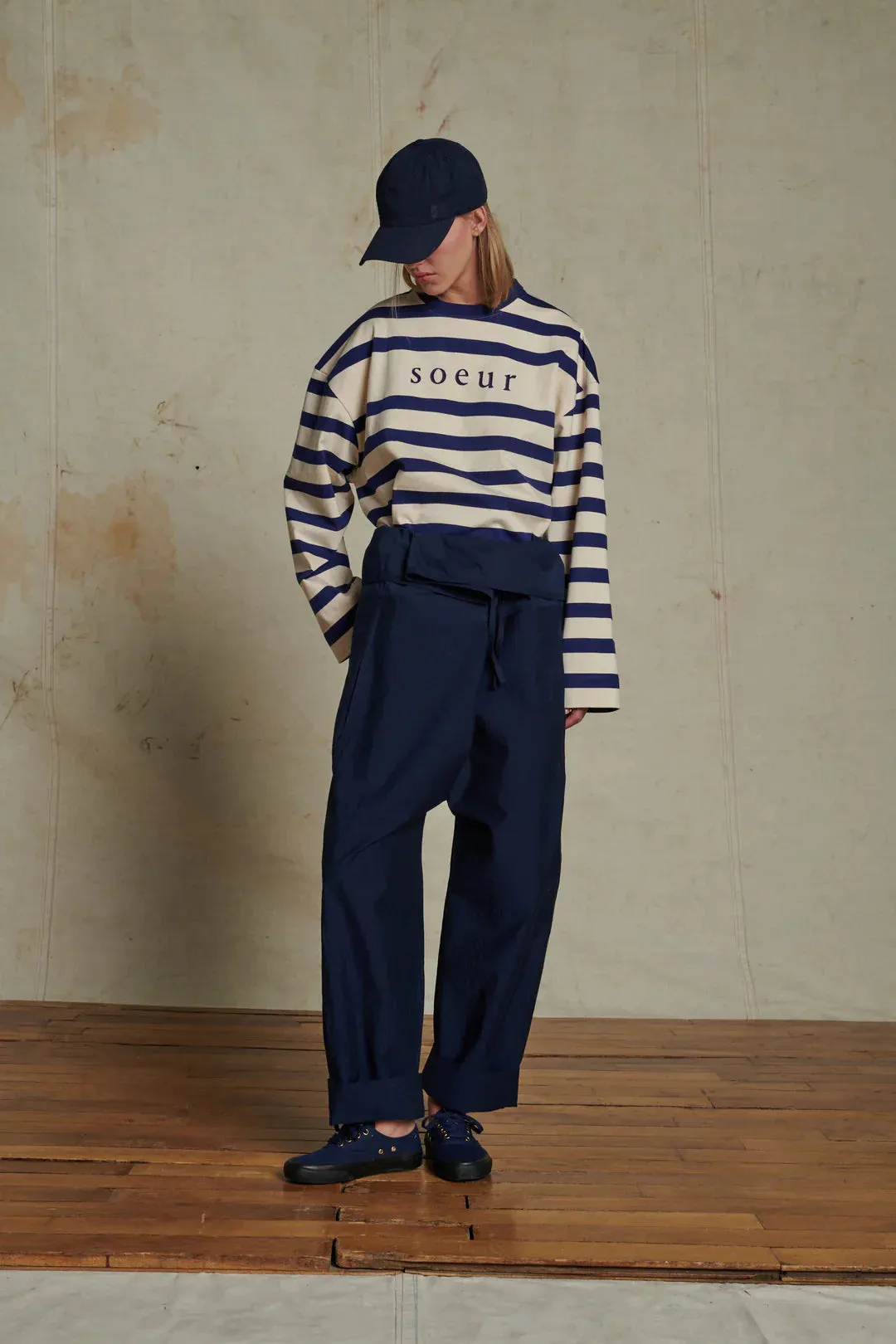 Soeur Archie T-Shirt Ecru/Marine Stripe