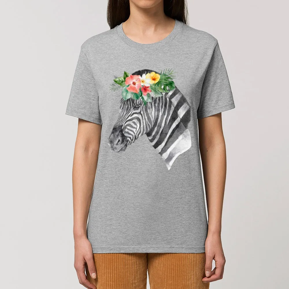 T-Shirt - Floral Zebra