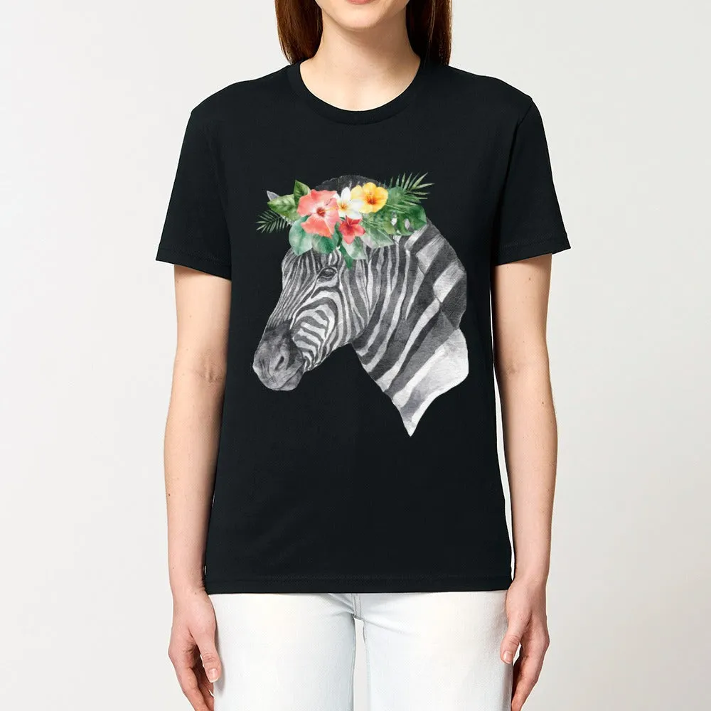 T-Shirt - Floral Zebra