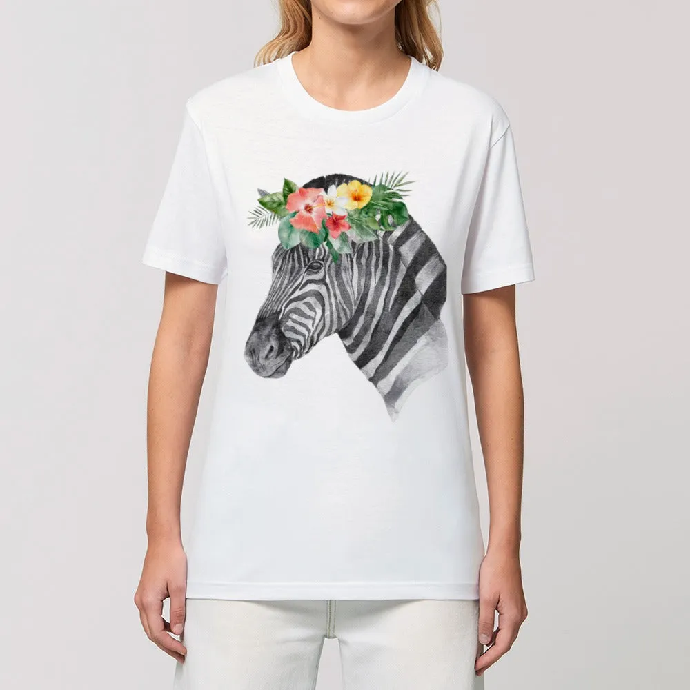 T-Shirt - Floral Zebra