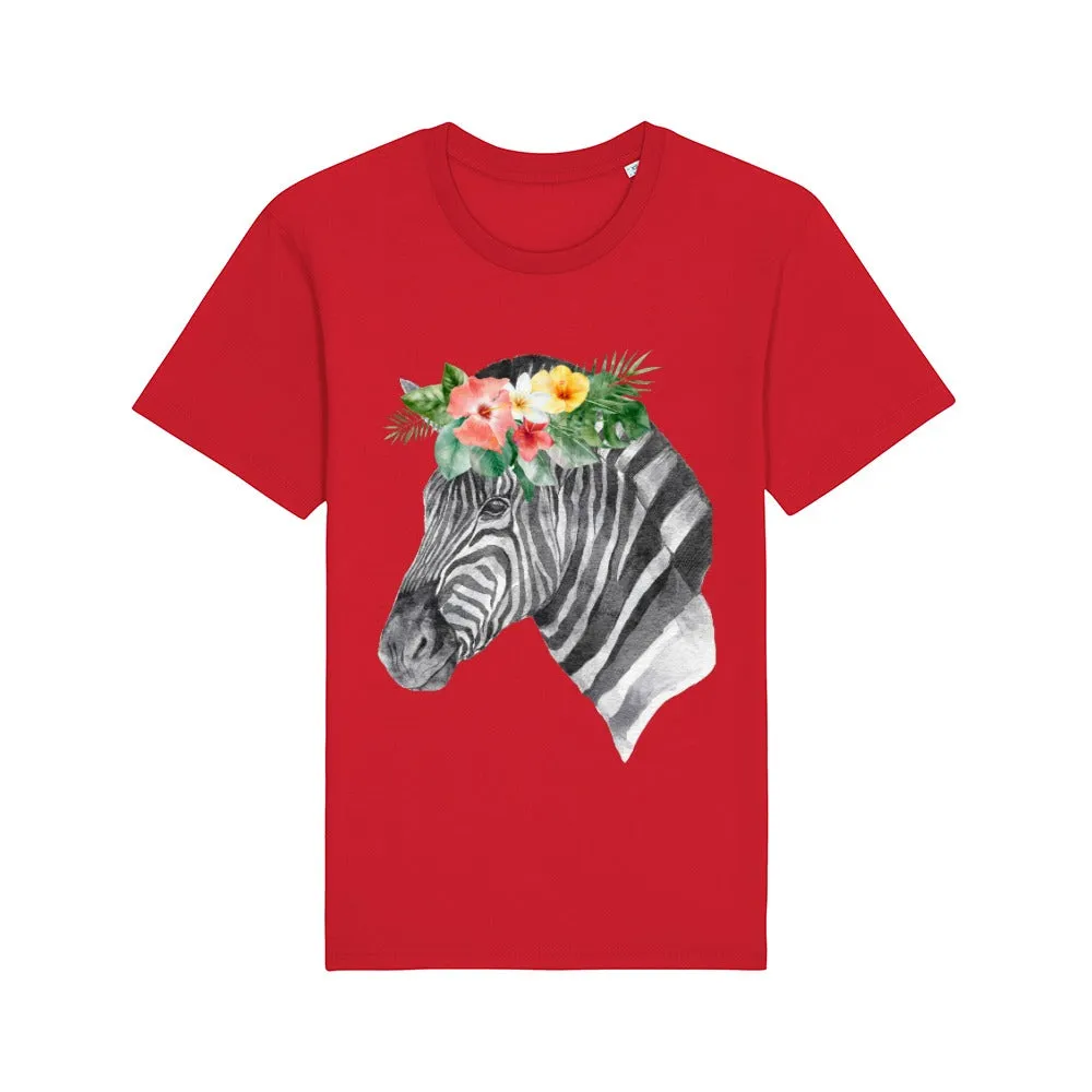 T-Shirt - Floral Zebra