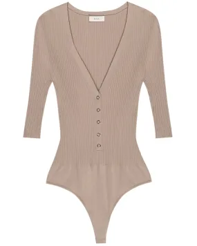 Tamarind Ribbed Toni Bodysuit