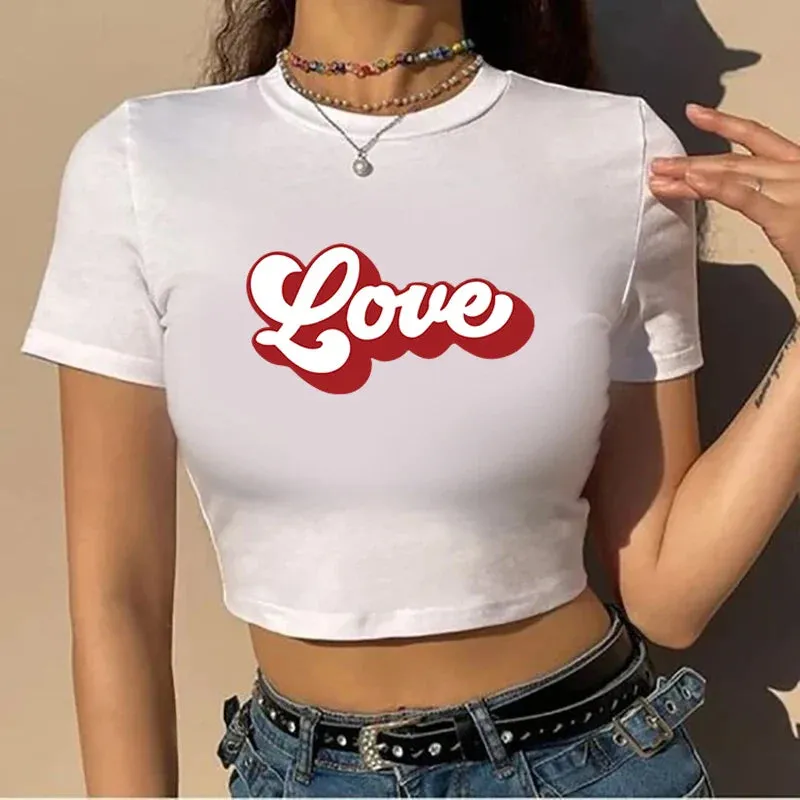 Vintage Love Y2k Custom Crop Top Fairy Grunge Crop Top