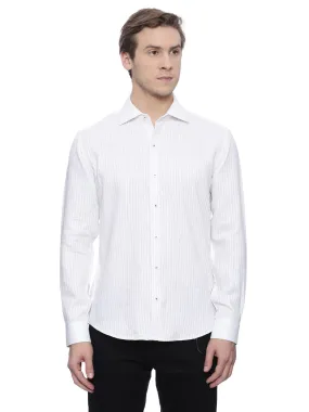 White Detail Linen Shirt - MM0639